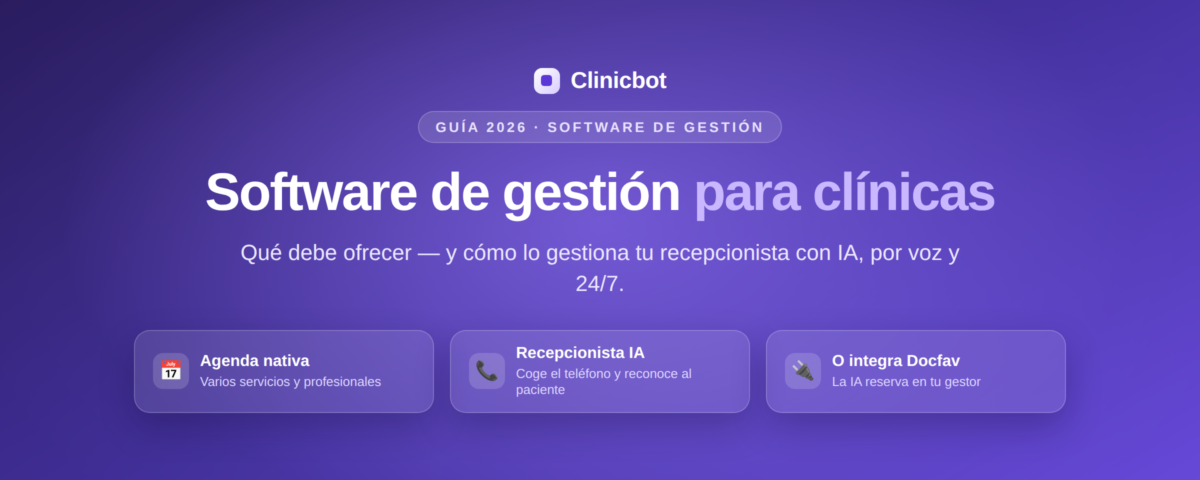 Software de gestión para clínicas con recepcionista IA — Clinicbot
