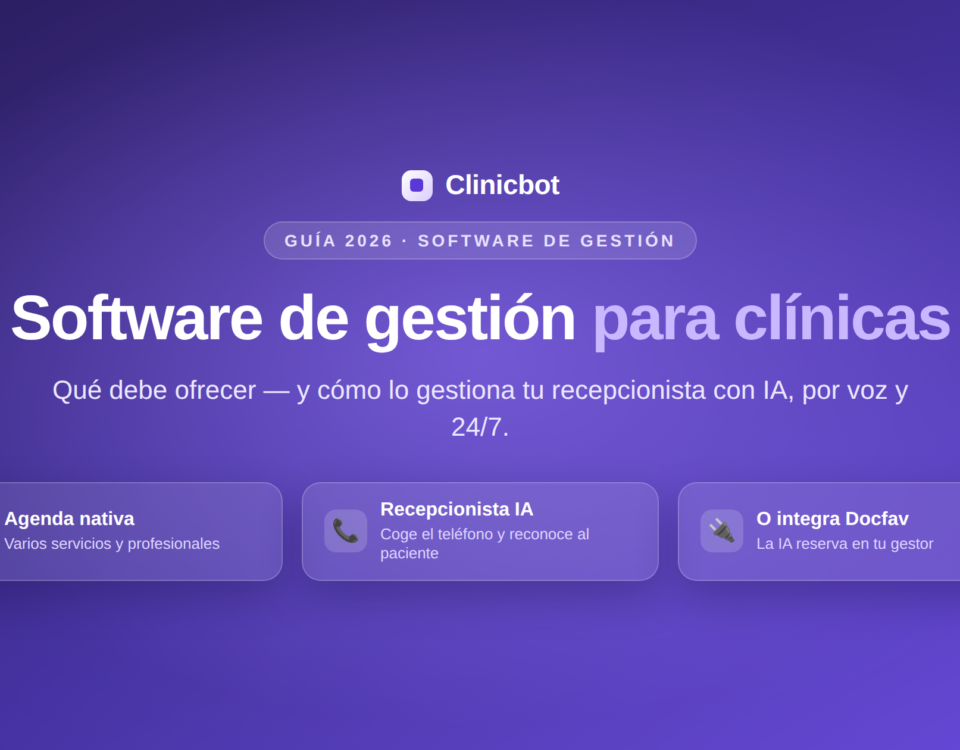 Software de gestión para clínicas con recepcionista IA — Clinicbot
